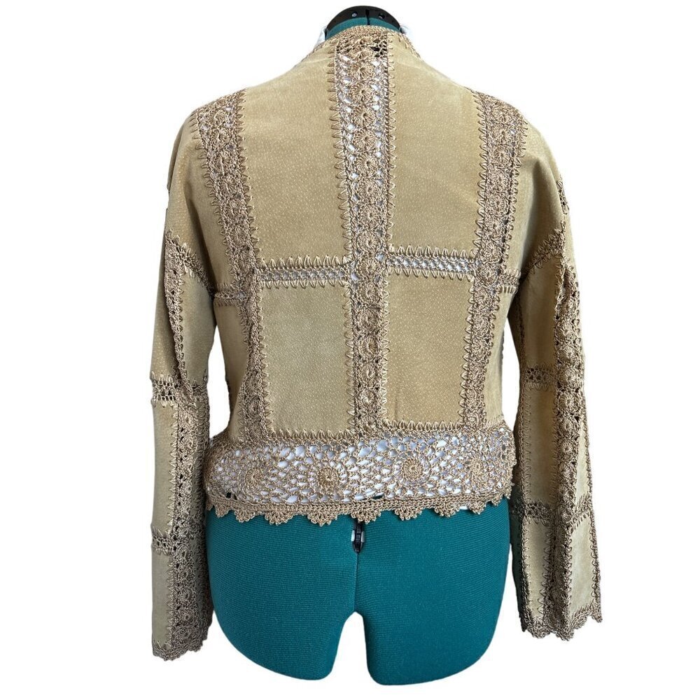 Vintage Overland Patchwork Cropped Jacket Women 8… - image 7